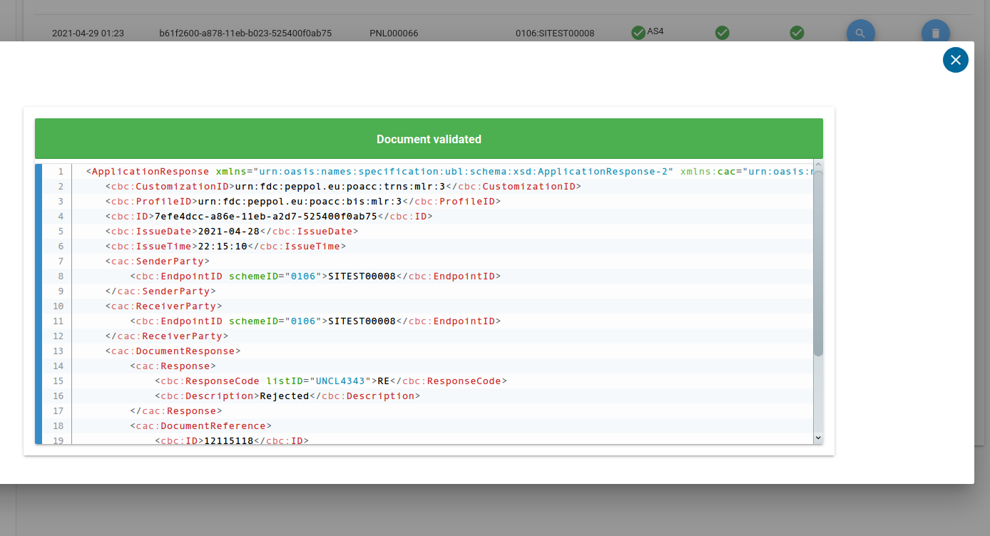 Screenshot of MLR view