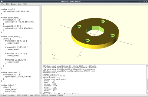 Restrictor plate in SCAD.